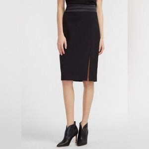Express Supersoft Cummerbund High Waist Black Pencil Skirt 14
